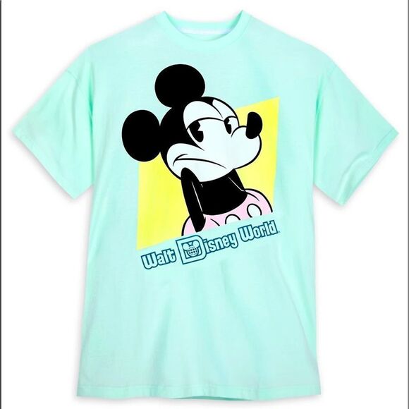NWT Disney Mickey Mouse Shrugging Pastel T-Shirt - Picture 1 of 2